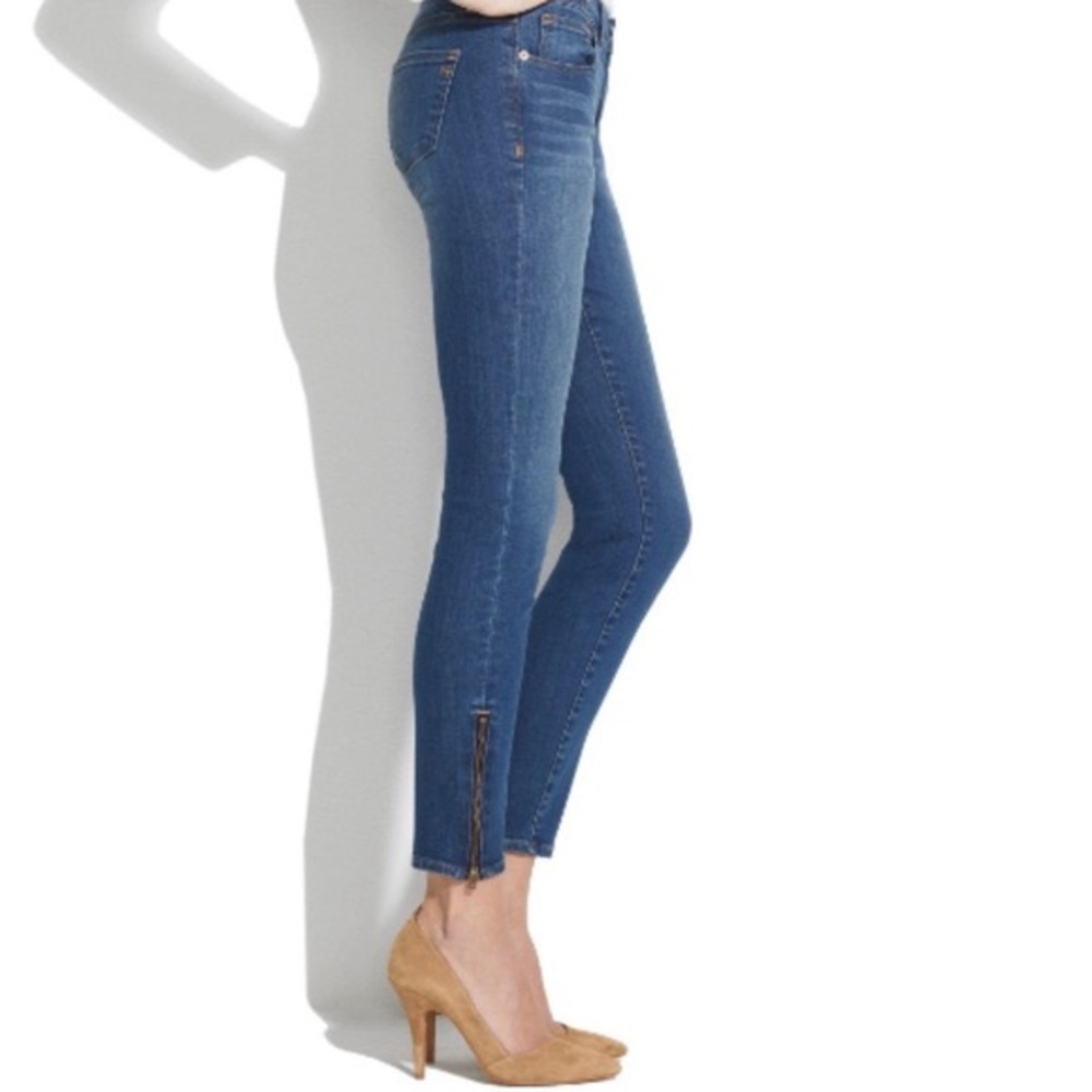 Madewell Skinny Skinny Ankle Zip Jeans in Sky Wash